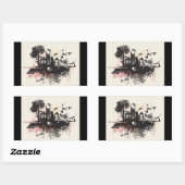 Stadsgebouwen Tekenende Stickers (Vel)