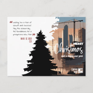 Stadsgezicht & Boom Bouw Architectuur x-Mas Feestdagenkaart
