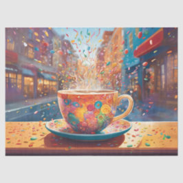 Stadsgezicht Coffee Whimsy Tissuepapier