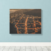 stadsgezicht in de nacht canvas afdruk (Insitu (Houten vloer))