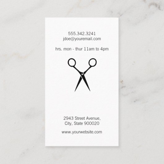 Stadsgezicht | Kapper | Herderkapper Visitekaartje (Achterkant)