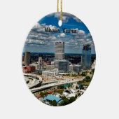 Stadsgezicht Milwaukee, Wisconsin Keramisch Ornament (Rechts)