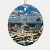 Stadsgezicht Milwaukee, Wisconsin Keramisch Ornament (Links)