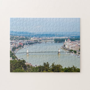 Stadsgezicht op de Donau in Boedapest - Hongarije Legpuzzel