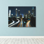 Stadsgezicht opgerekt canvasprint canvas afdruk (Insitu (Houten vloer))