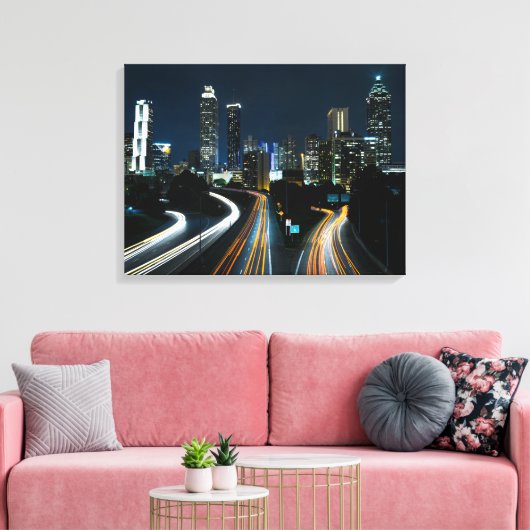 Stadsgezicht opgerekt canvasprint canvas afdruk (Insitu (Woonkamer))