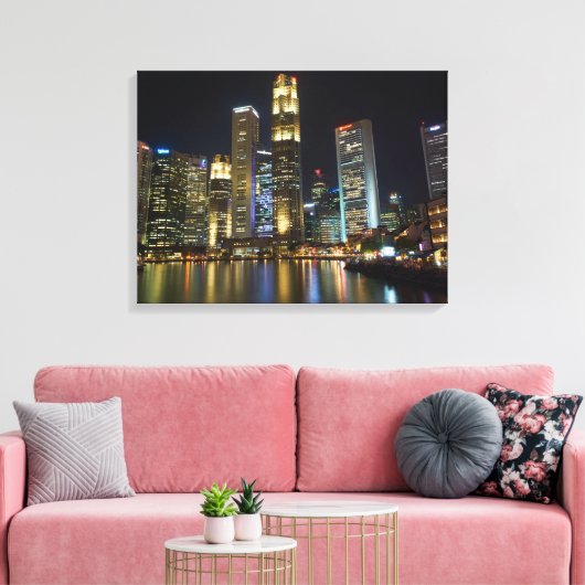 Stadsgezicht opgerekt canvasprint canvas afdruk (Insitu (Woonkamer))