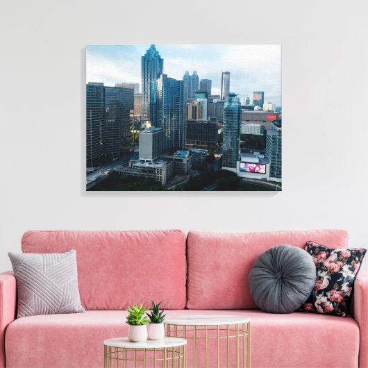 Stadsgezicht opgerekt canvasprint canvas afdruk (Insitu (Woonkamer))