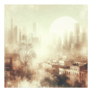 Stadsgezicht Oude Foto Grafisch Ontwerp Afdruk