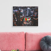stadsgezicht 's nachts canvas afdruk (Insitu (Woonkamer))