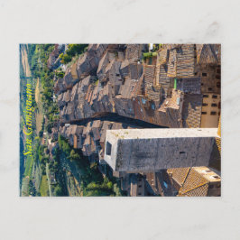 Stadsgezicht San Gimignano, Toscane Ansichtkaart Briefkaart