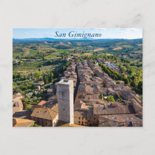 Stadsgezicht San Gimignano, Tuscany Ansichtkaart Briefkaart