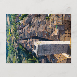 Stadsgezicht San Gimignano, Tuscany Ansichtkaart Briefkaart