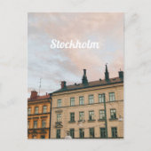 Stadsgezicht Stockholm Södermalm Feestdagenkaart (Voorkant)