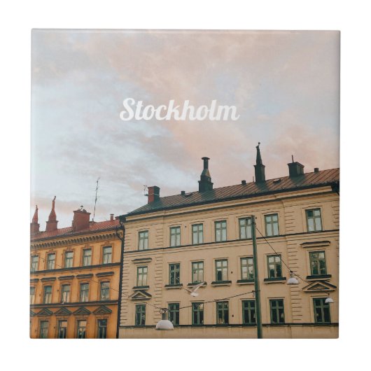 Stadsgezicht Stockholm Södermalm Tegeltje (Voorkant)
