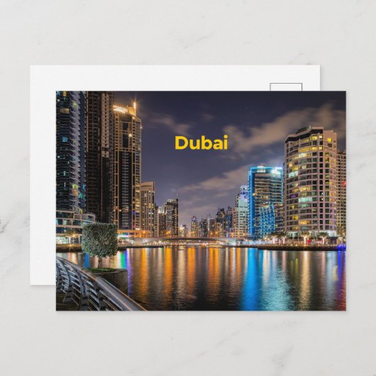 Stadsgezicht van Dubai Briefkaart (Voorkant / Achterkant)