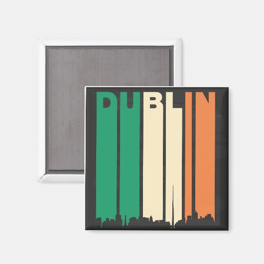  stadsgezicht van Dublin Magneet (Voorkant / Achterkant)
