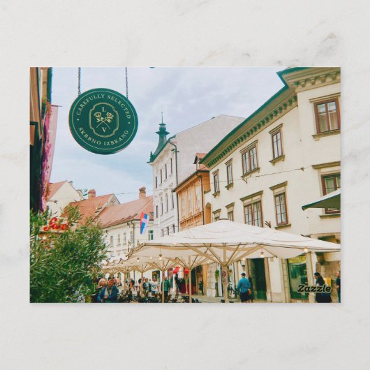stadsgezicht van Ljubljana Briefkaart (Achterkant)