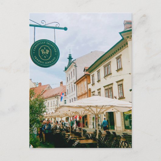 stadsgezicht van Ljubljana Briefkaart (Voorkant)