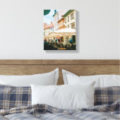 stadsgezicht van Ljubljana Canvas Afdruk (Insitu (Slaapkamer))