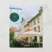 stadsgezicht van Ljubljana Feestdagenkaart (Voorkant)