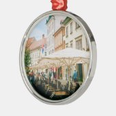 stadsgezicht van Ljubljana Metalen Ornament (Links)