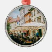stadsgezicht van Ljubljana Metalen Ornament (Voorkant)