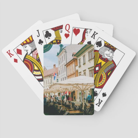 stadsgezicht van Ljubljana Pokerkaarten (Achterkant)