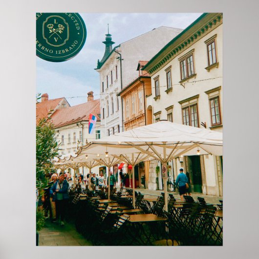 stadsgezicht van Ljubljana Poster (Voorkant)