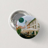 stadsgezicht van Ljubljana Ronde Button 3,2 Cm (Voorkant /achterkant)