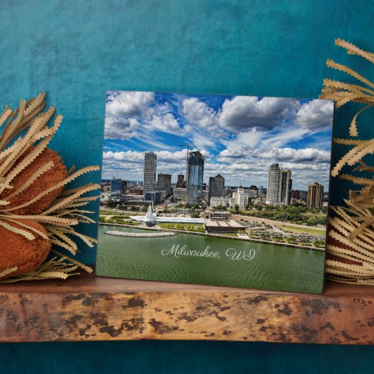 Stadsgezicht van Milwaukee, Wisconsin Fotoplaat (Zijkant)