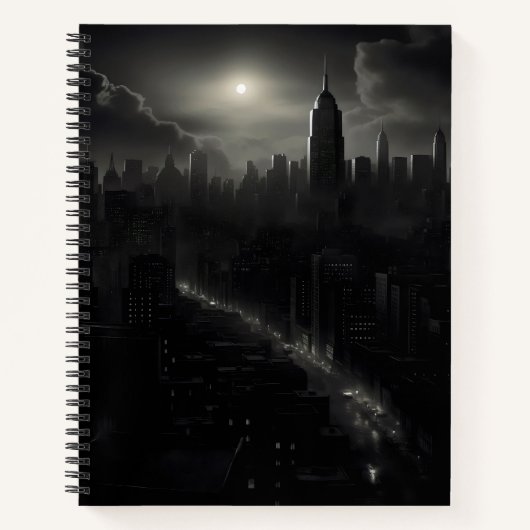 stadsgezicht van Noir Notitieboek (Voorkant)