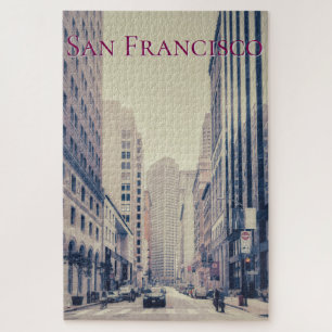 Stadsgezicht van San Francisco vanaf de straat Legpuzzel