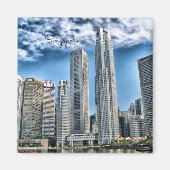 Stadsgezicht van Singapore Magneet (Voorkant)