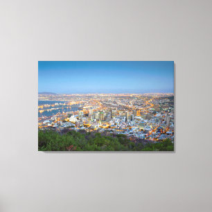 Stadsgezicht vanaf de top van Signal Hill bij sche Canvas Afdruk