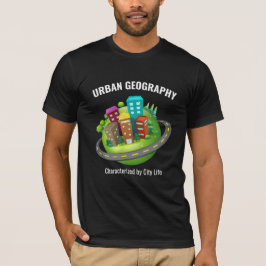 Stadsgezichten in Stijl: Urban Geography Zwart T-shirt