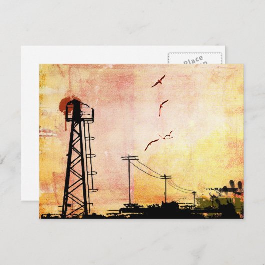 stadsgraffiti briefkaart (Voorkant / Achterkant)