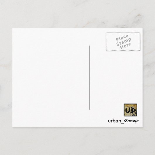 stadsgraffiti briefkaart (Achterkant)