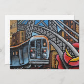 Stadsgraffiti-metro Kaart (Voorkant / Achterkant)