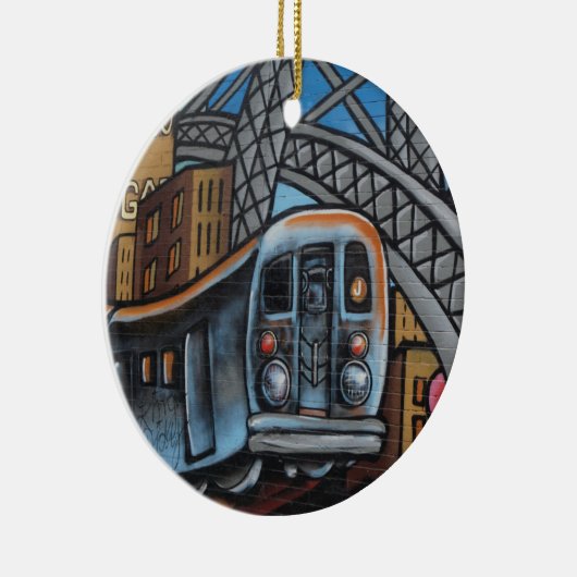 Stadsgraffiti-metro Keramisch Ornament (Rechts)