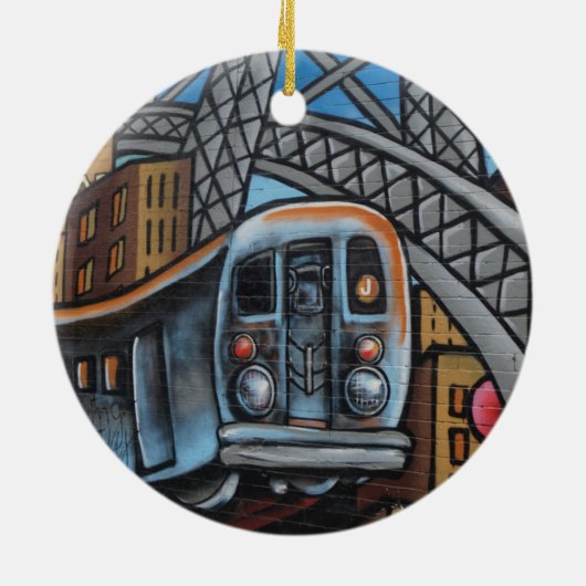 Stadsgraffiti-metro Keramisch Ornament (Achterkant)