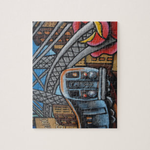 Stadsgraffiti-metro Legpuzzel