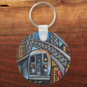 Stadsgraffiti-metro Sleutelhanger (Voorkant)