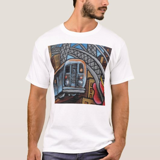 Stadsgraffiti-metro T-shirt (Voorkant)