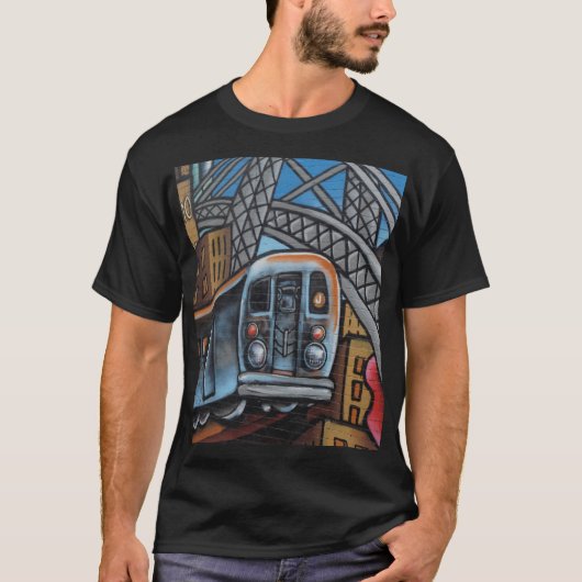 Stadsgraffiti-metro T-shirt (Voorkant)