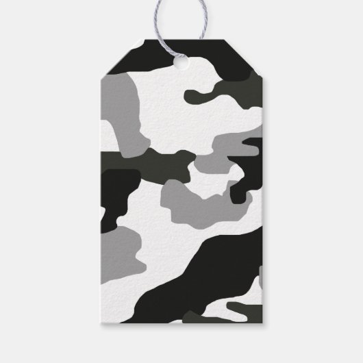 Stadsgrijze camouflage nr. 15 cadeaulabel (Voorkant)