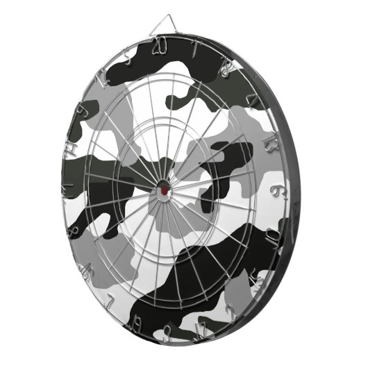 Stadsgrijze camouflage nr. 15 dartbord (Voorkant Rechts)