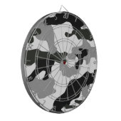 Stadsgrijze camouflage nr. 15 dartbord (Voorkant Links)