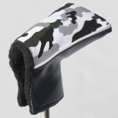 Stadsgrijze camouflage nr. 15 golfheadcover (3/4 voorkant)