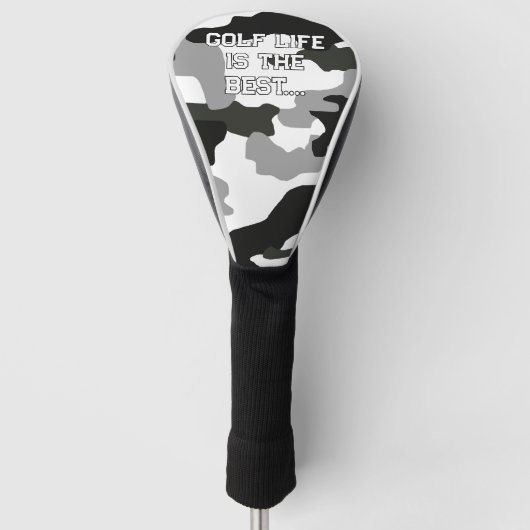 Stadsgrijze camouflage nr. 15 golfheadcover (Voorkant)